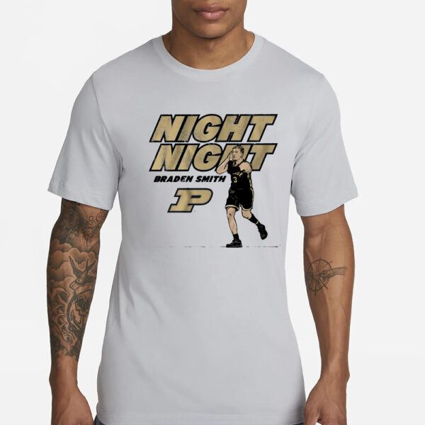 PURDUE BASKETBALL BRADEN SMITH NIGHT-NIGHT T-SHIRTS