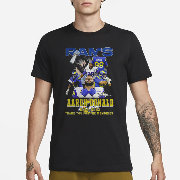 Rams Aaron Donald 2014-2023 Thank You For The Memories T-Shirt3