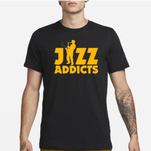 Robert Komaniecki Jazz Addicts With Saxophone T-Shirt1