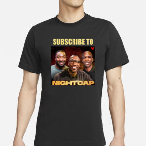 Shannon Sharpe Wearing Subscribe To Nightcap T-Shirt