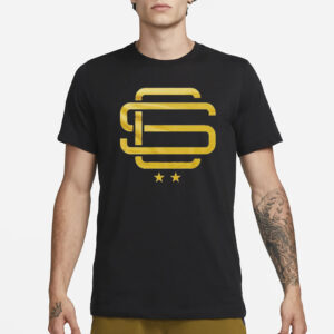 SqC Monogram Blk Gold T-Shirt4