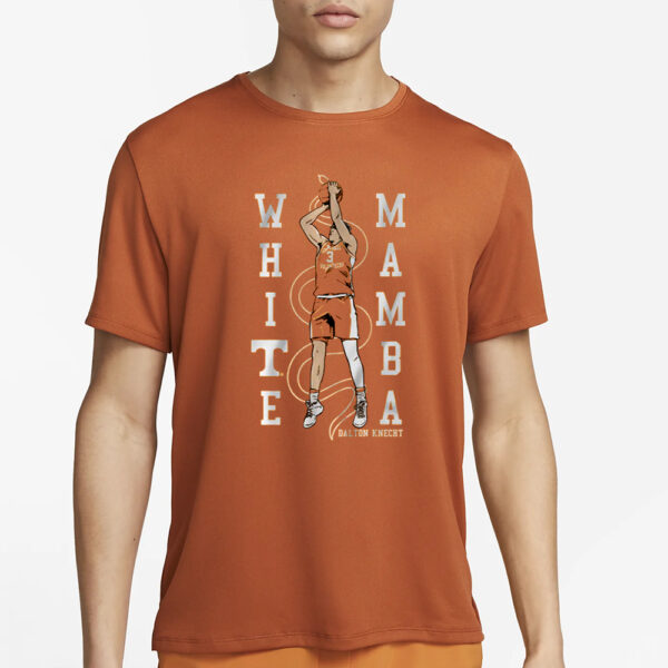 TENNESSEE BASKETBALL DALTON KNECHT WHITE MAMBA T-SHIRT1