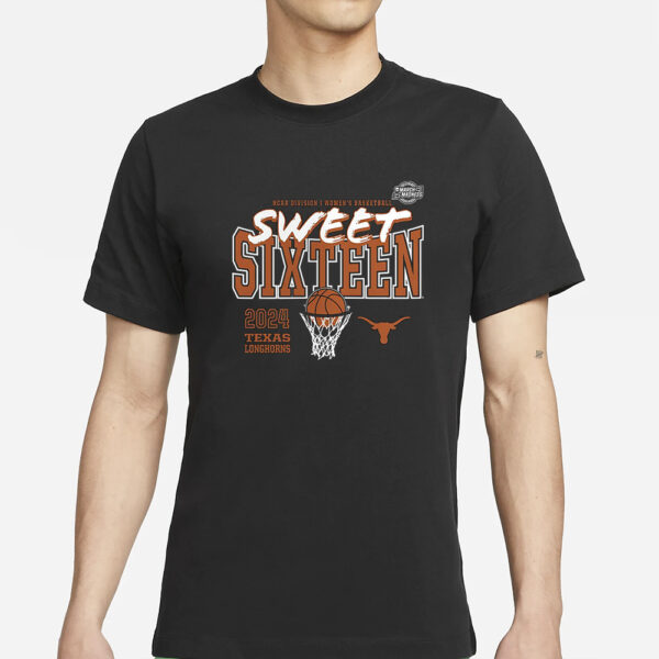 Texas Longhorns 2024 Ncaa Tournament March Madness Sweet 16 Fast Break T-Shirts