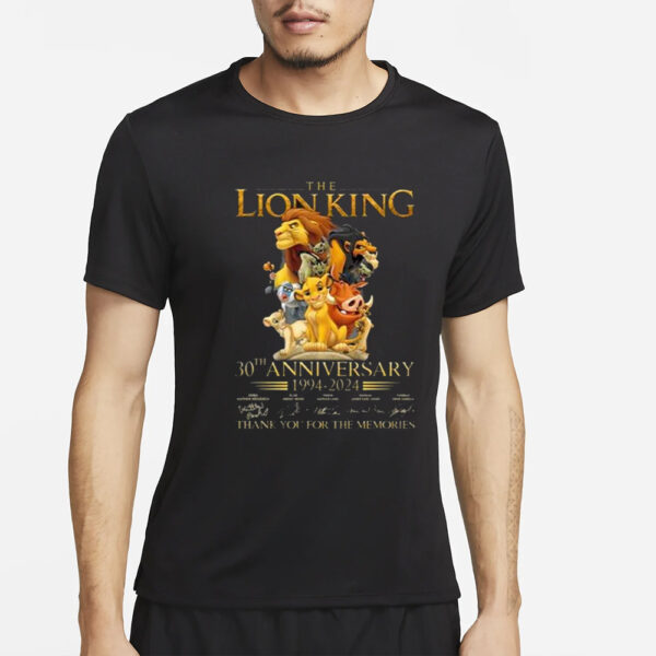 The Lion King 30th Anniversary 1994-2024 Thank You For The Memories T-Shirt2