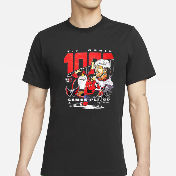 Tj Oshie 1000 Game Players T-Shirts