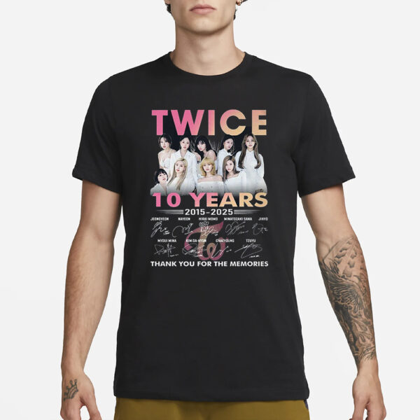 Twice 10 Years 2015-2025 Thank You For The Memories T-Shirt3