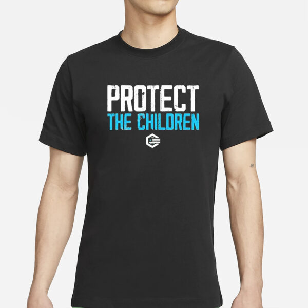 Wearing Protect The Children T-Shirts