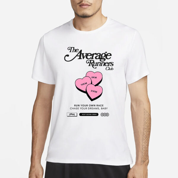 AVERAGE RUNNERS LOVE HEARTS T-SHIRT1