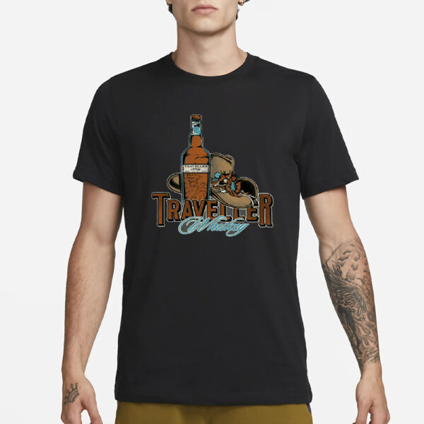 Chris Stapleton Traveller Whiskey Hat & Bottle T-Shirt3