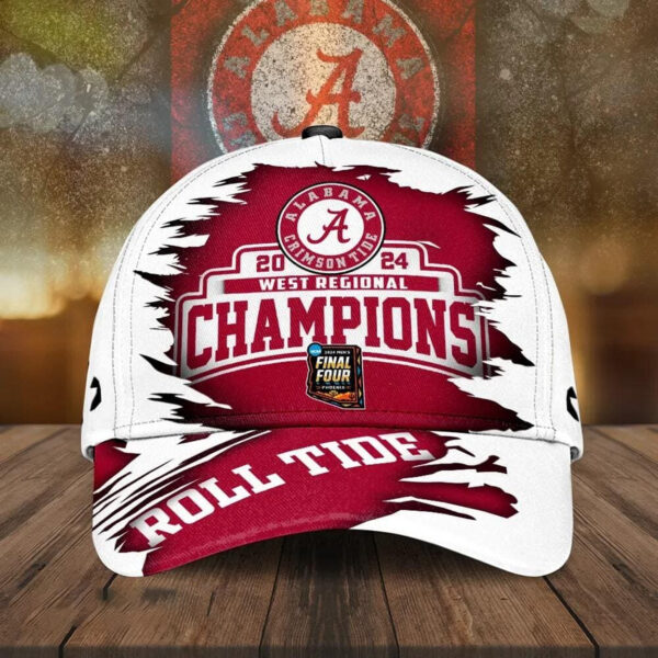 Crimson Tide Roll Tide 2024 Final Four West Regional Champion Hat2