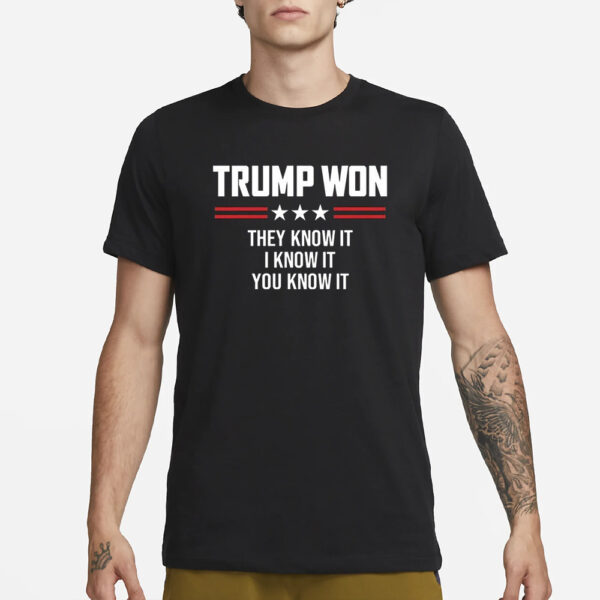 Donald Trump Won They Konw It I Konw It You Know It T-Shirt3