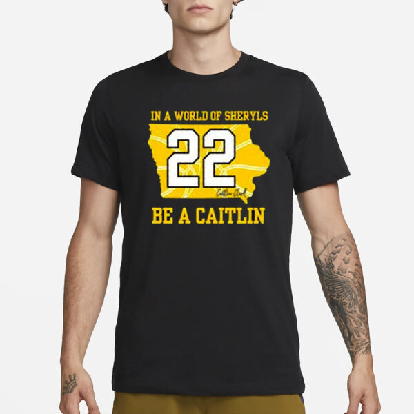 In A World Of Sheryls Be A Caitlin 22 Caitlin Clark T-Shirt3