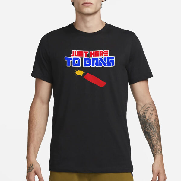 Just Here to Bang 4th of July T-Shirt1