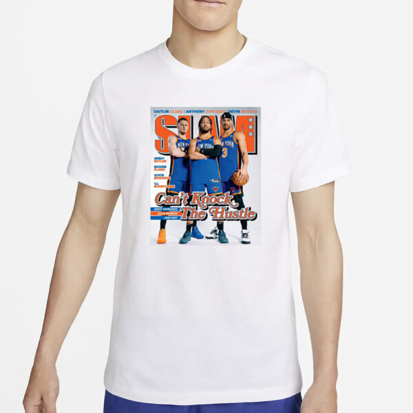 Knicks Donte DiVincenzo Jalen Brunson Josh Hart Slam T-Shirt2