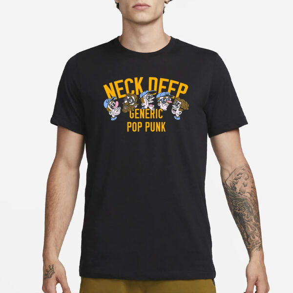 Neck Deep Generic Pop Punk Cartoon Faces Us T-Shirt3