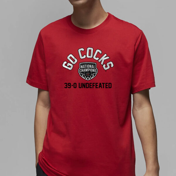 SOUTH CAROLINA WOMEN'S BASKETBALL GO COCKS 2024 NATIONAL CHAMPIONS T-SHIRT2