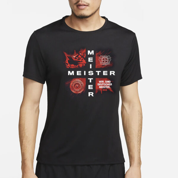 Xabi Alonso Bayer Leverkusen Meister Wir Sind Deutscher Meister 2024 T-Shirt6