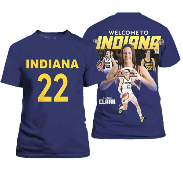 Caitlin Clark 22 Welcome To Indiana T-Shirt