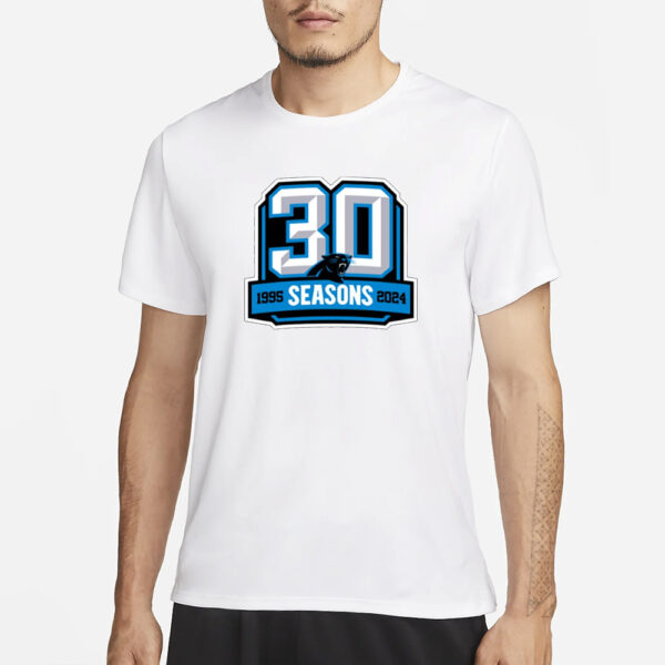 Carolina Panthers 30 Seasons 1995 T-Shirt3