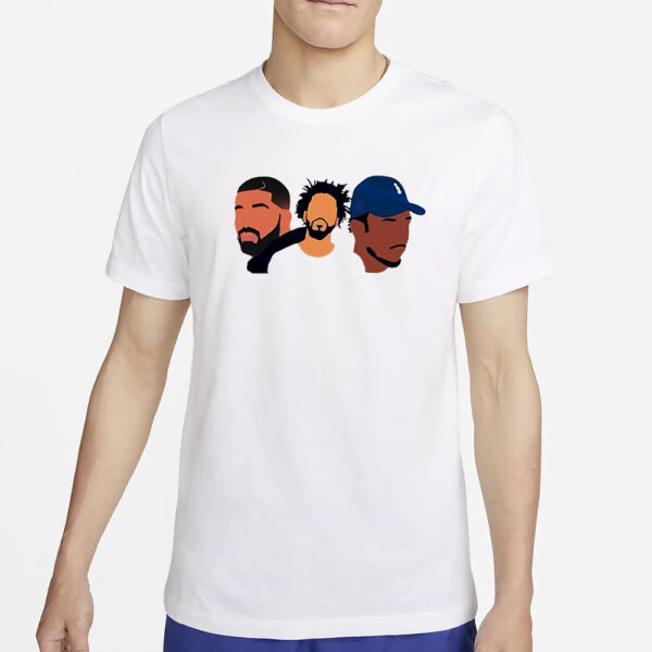 Drake J Cole Kendrick Rapper Art T-Shirt5