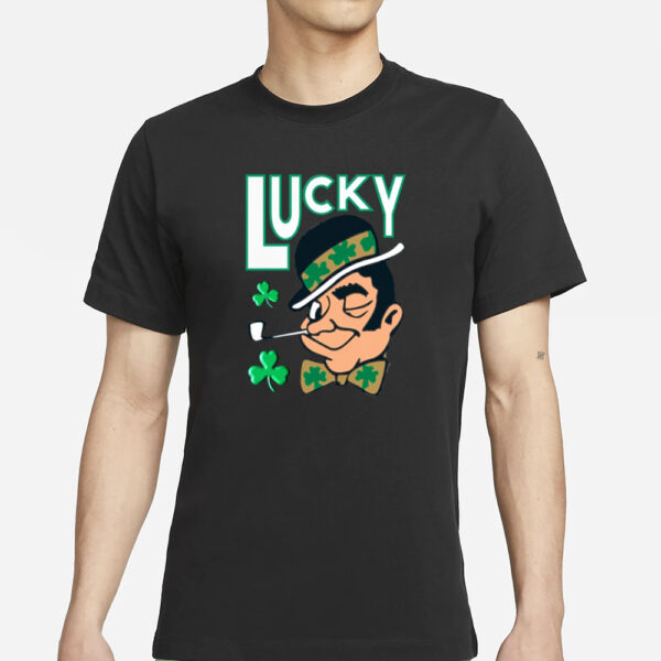 Jayson Tatum Wearing Lucky The Leprechaun Celtics T-Shirt