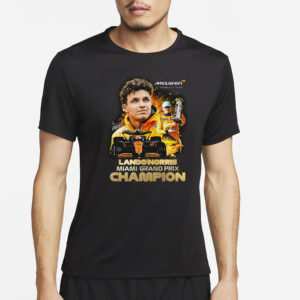 Mclaren Formula 1 Team Lando Norris Miami Grand Prix Champion T-Shirt2
