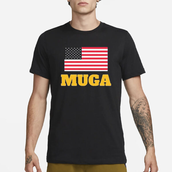 Muga America Flag Logo T-Shirt1