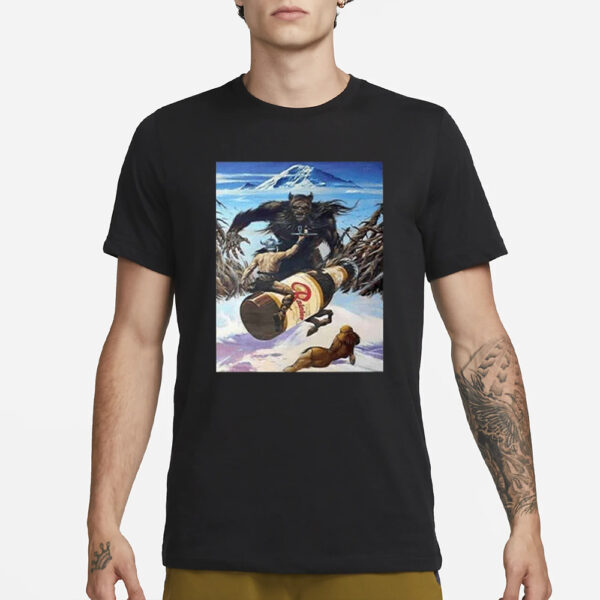 Rainier Beer Bigfoot Monster Werewolf T-Shirt1