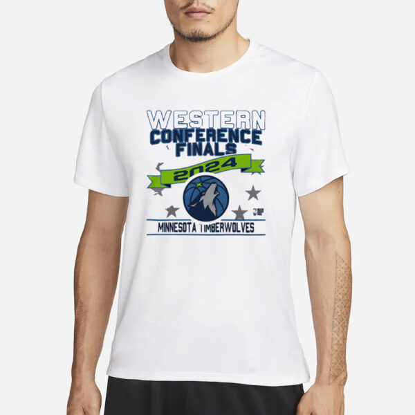 Timberwolves Stadium Essentials 2024 Western Conference Finals T-Shirt3