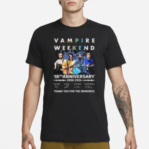 Vampire Weekend 18th Anniversary 2006-2024 Thank You For The Memories T-Shirt3