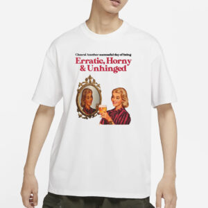 Vintagefantasy Cheers Another Successful Day Of Being Erratic Horny And Unhinged T-Shirt