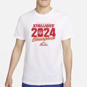 BIRMINGHAM STALLIONS 2024 UFL CHAMPIONS T-SHIRT2