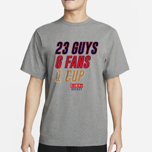 FLORIDA HOCKEY 23 GUYS, 6 FANS, 1 CUP T-SHIRT1