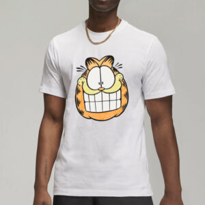 Garfield Big Face 90s White T-Shirt3