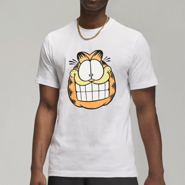 Garfield Big Face 90s White T-Shirt3