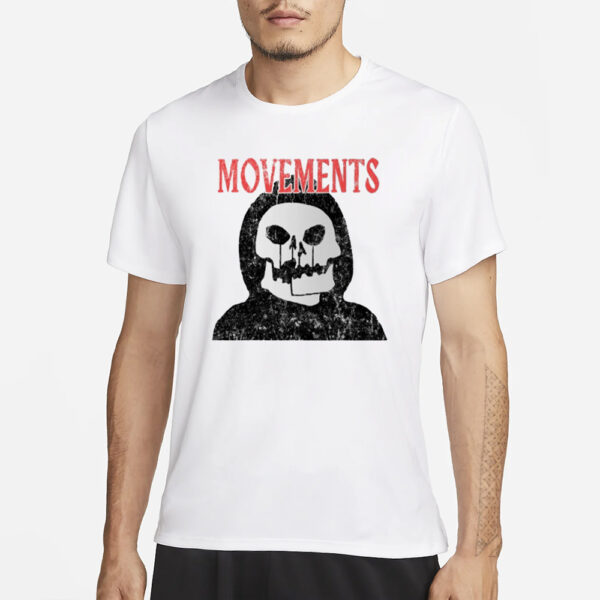 Movements Afraid To Die White Skull T-Shirt1