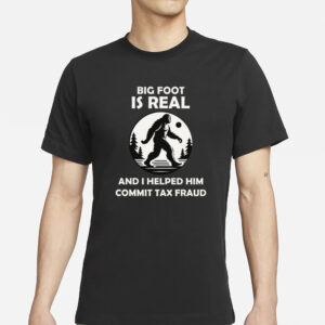 The Irony Closet Big Foot Is Real And I Helped Him Commit Tax Fraud T-Shirts