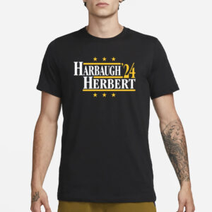 Trader Aaron Wearing Harbaugh Herbert 2024 T-Shirt1